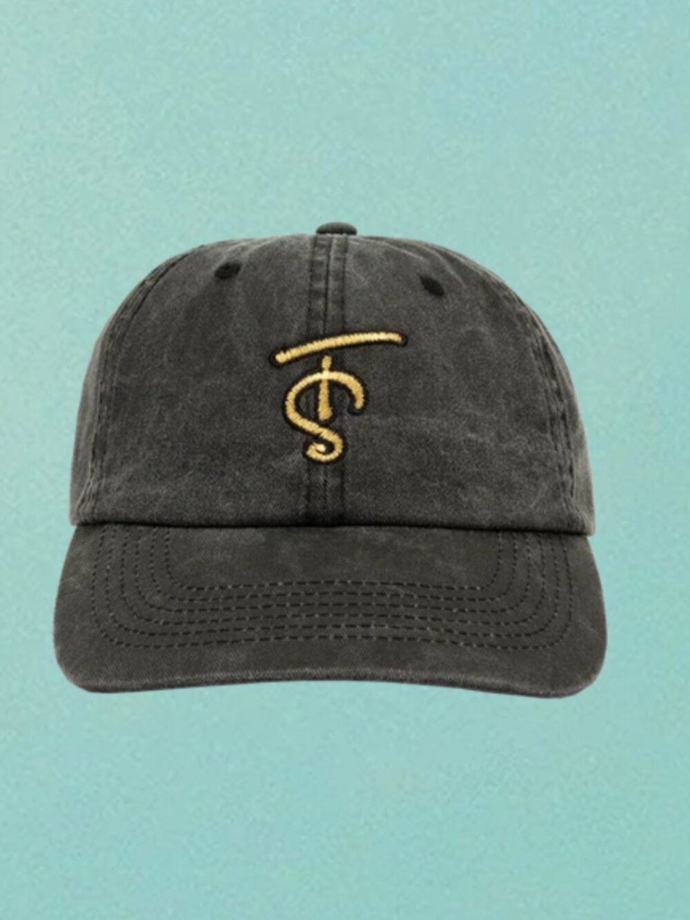 TS Washed Black Dad Hat
